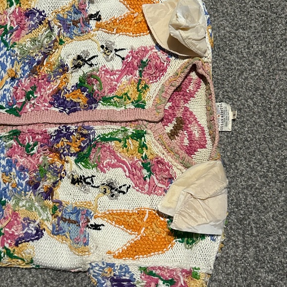 Susan Bristol Floral and Bunny Sweater size S Vintage 1994 - Picture 7 of 13